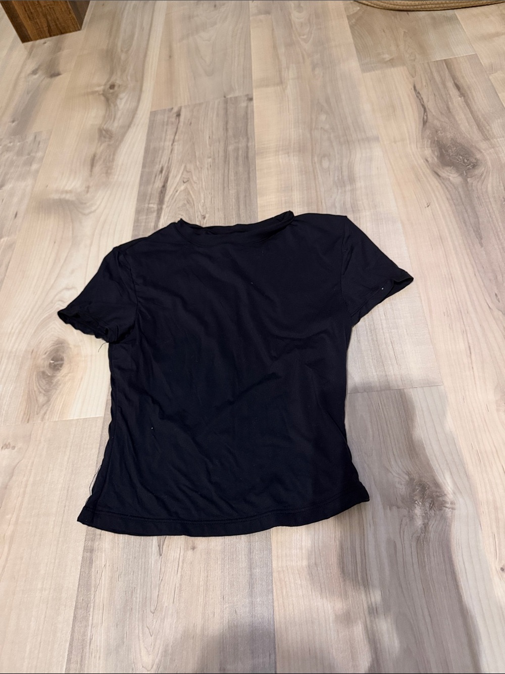 size xs black cropped tee shirt top